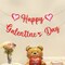 Happy Galentines Day Banner Red Glittery Paper Decorations Felt Garland Heart Photo Props for Home Party Decor